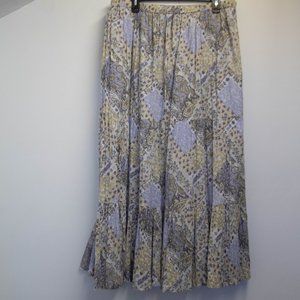 Long Lightly Crinkled Boho Cotton Skirt Sz XL